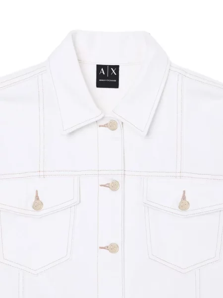 Cu centură geacă de blugi Emporio Armani alb