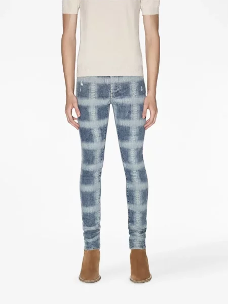Pledinės raštuotos liesas skinny fit džinsai Amiri