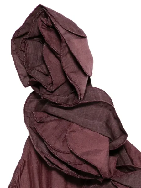 Sukienka Mes Demoiselles na jednym ramieniu garniturowa fioletowa