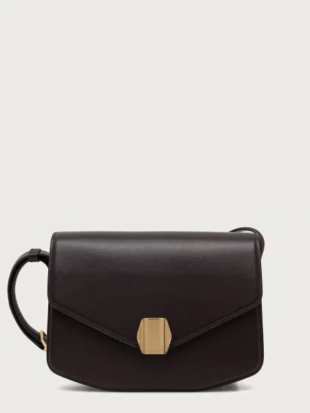 Officine Generale geantă crossbody pentru femei din piele LE JUNEBAG maro