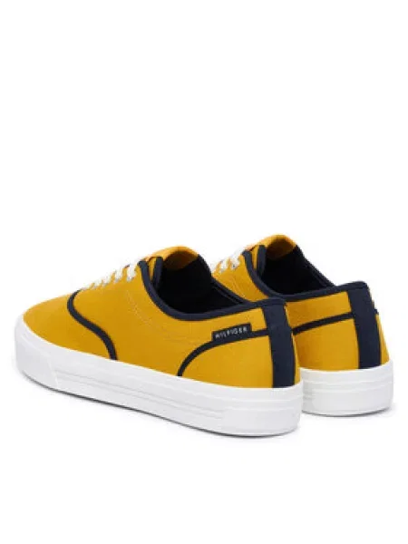 Tenisice Tommy Hilfiger Th Vulc Cup Long Lace Canvas žuta