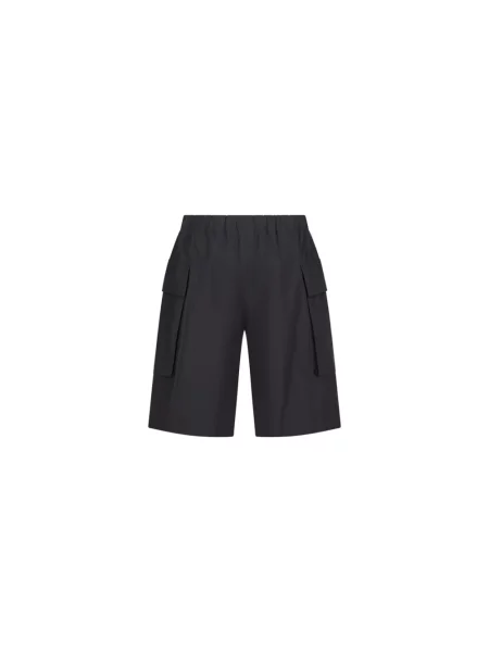 Haftowane szorty Jil Sander czarne