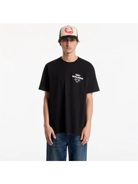 Tricou Obey Angels Above Black S negru