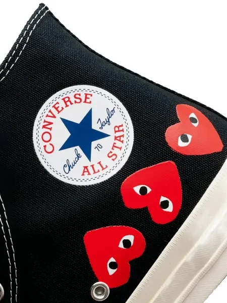 Маратонки Comme Des Garçons Homme със сърца черно