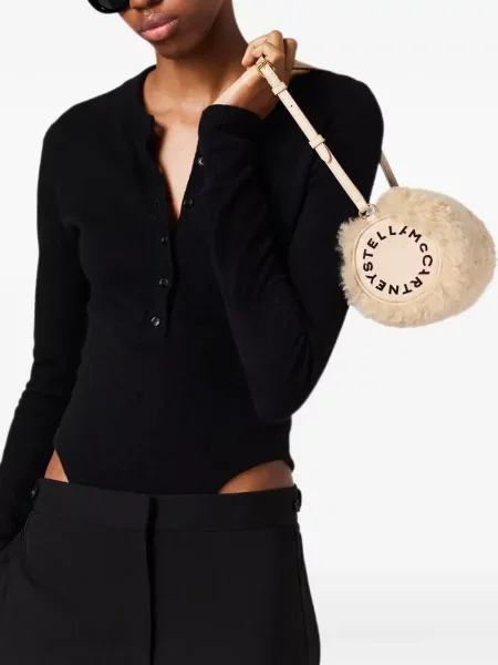 Geantă Stella Mccartney din piele de oaie cu autograf