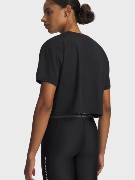 Укорочена спортивна футболка Under Armour чорна