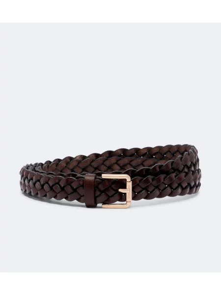 Cu centură curea Max Mara din piele maro