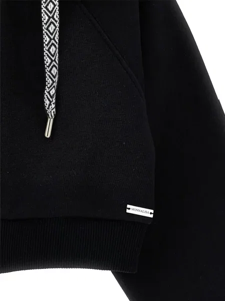 Bluza z kapturem dziecięca Monnalisa czarna