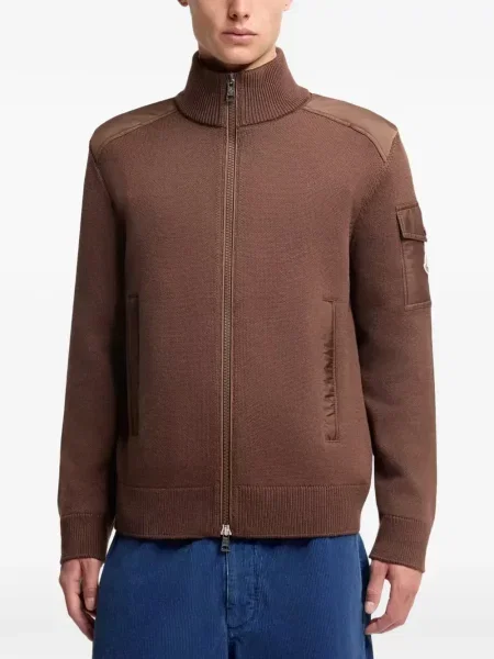 Cardigan Moncler cu autograf maro