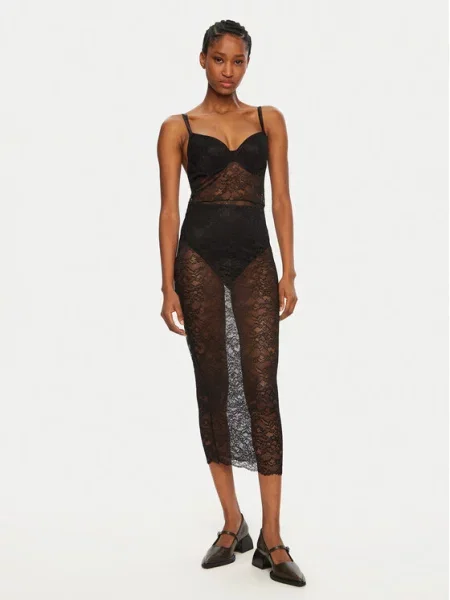 Cocktail obleka Guess črna