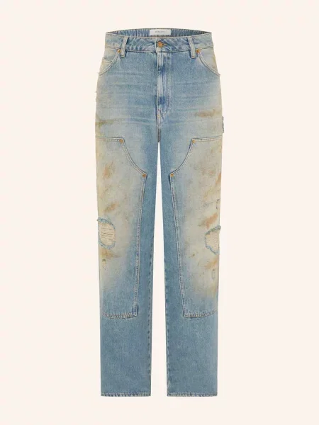 Golden Goose Jeansy Oversized Fit blau niebieskie