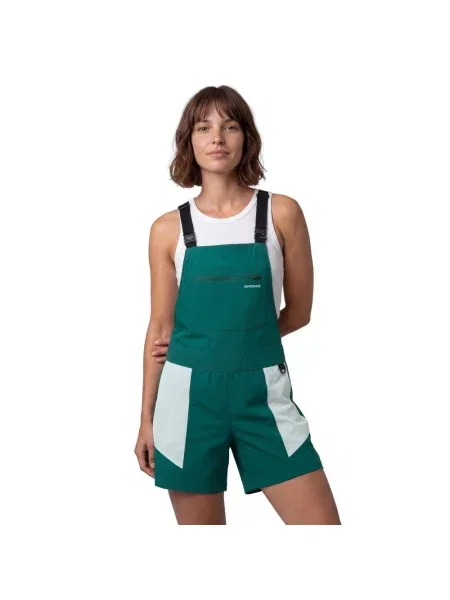 Wodoodporne spodenki trekkingowe z szelkami Siroko Kootenay Short-W Gree zielone