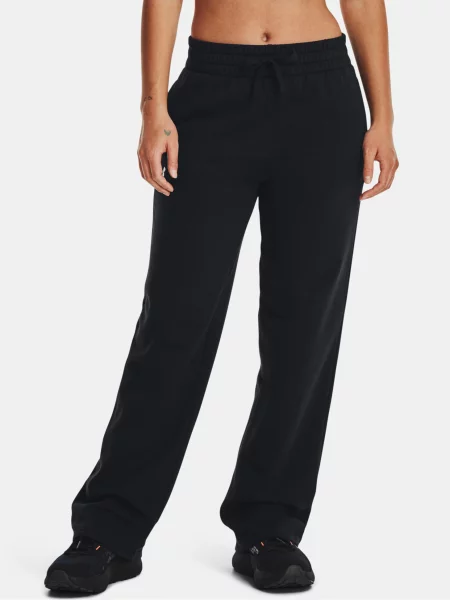 Pánske nohavice Under Armour Rival Fleece Straight Mod Rack black/white čierna