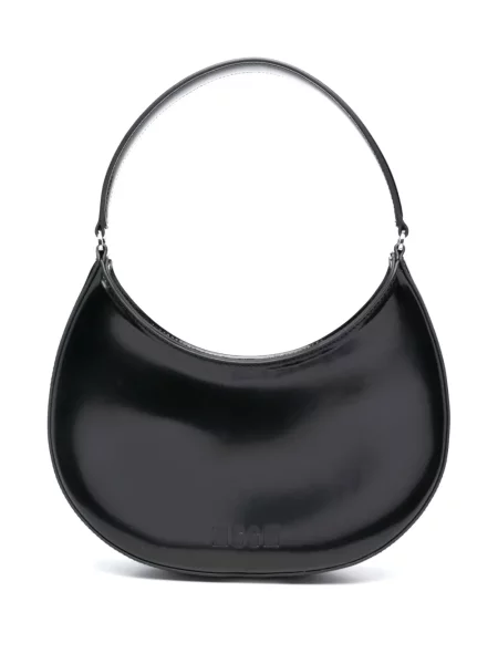 Torebka hobo Msgm skórzana czarna