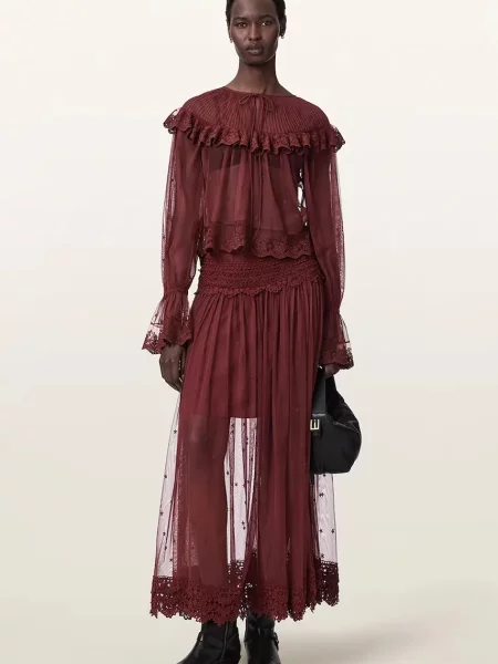 Блузка Allsaints с рюшами