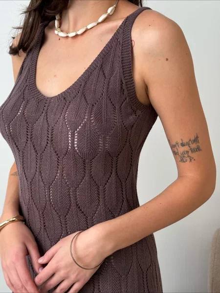Сукня міні ART KNIT бавовна/акрил коричневий