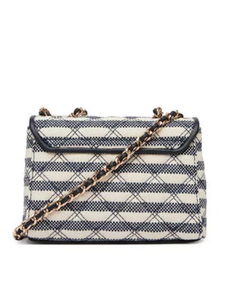 GUESS Torba preko ramena GIULLY II MINI 2 COMP CVTR FLP mornarsko plava bijela