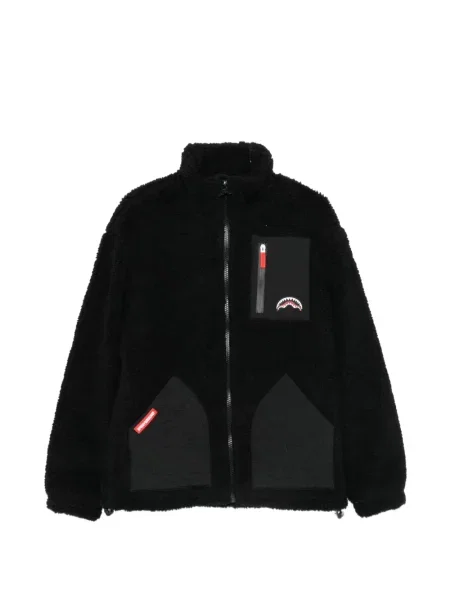 Geacă Sprayground din fleece cu autograf negru