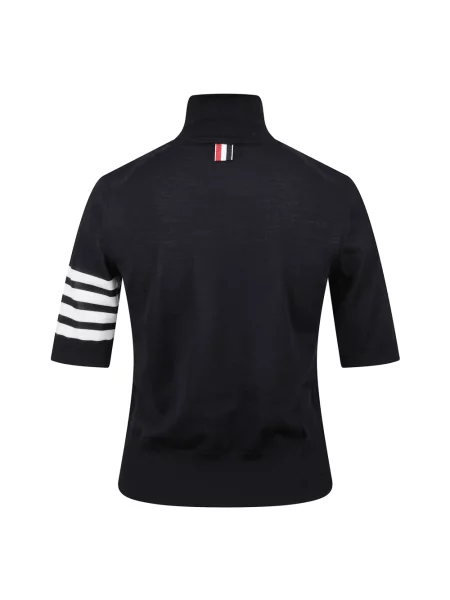 Sweter Thom Browne z krótkim rękawem niebieski