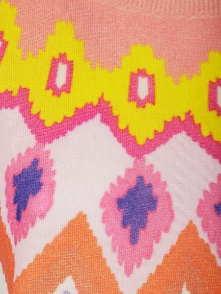 Pulover In Bed With You de lână cu imagine cu imprimeu abstract roz