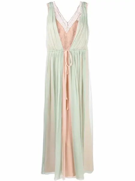 Rochie Alberta Ferretti de mătase verde