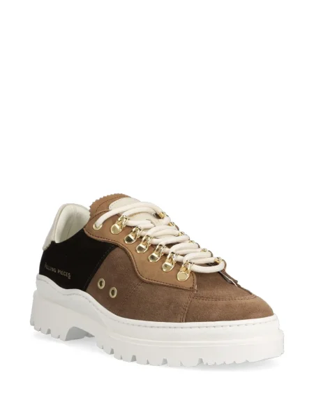 Sneakerși Filling Pieces din piele de căprioară maro