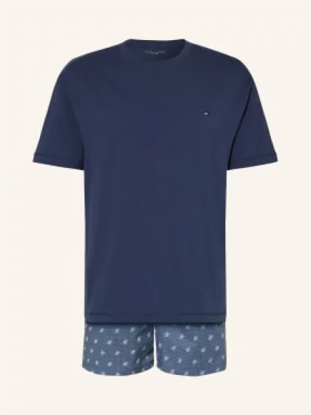 Tommy Hilfiger Krótkie Piżamy blau biała