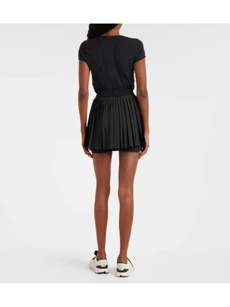 Pantaloni scurți Adidas By Stella Mccartney plisate negru