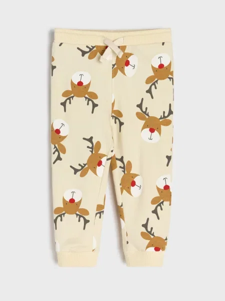 Sinsay Kalhoty joggers krémová