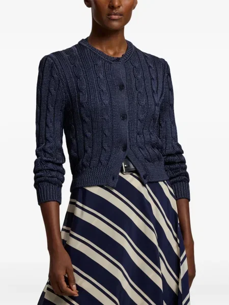 Плетена жилетка Ralph Lauren Collection синьо