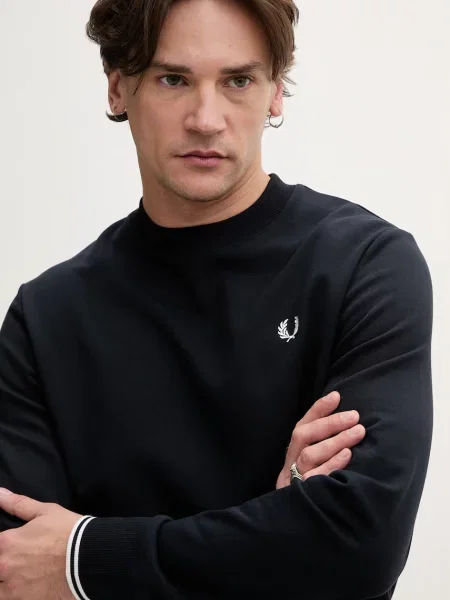 Kerek nyakú pulcsi Fred Perry haditengerészet
