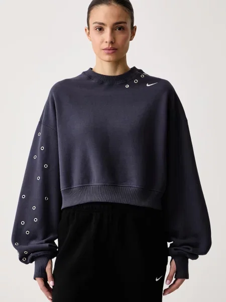 Nike Sportswear bluza z bawełną Studio Fleece granatowa