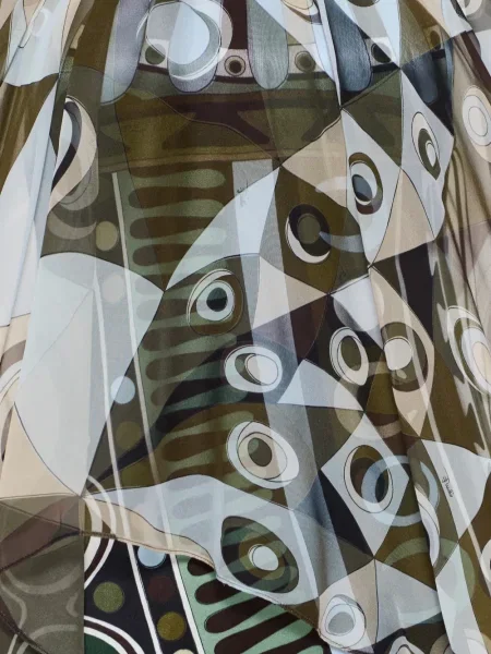 Rochie maxi Pucci de mătase cu imagine verde