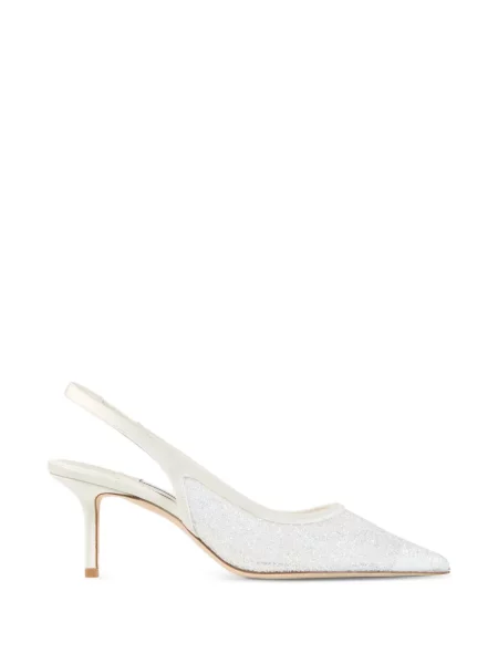 Pantofi cu toc Jimmy Choo slingback alb