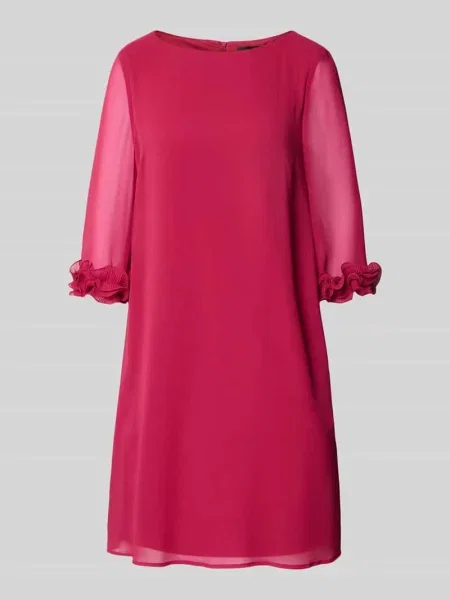 Sukienka koktajlowa z rękawem o dł. Vera Mont różowa