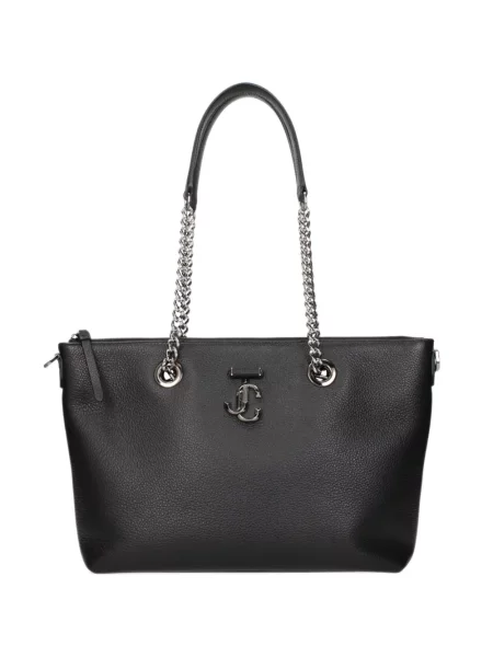 Geantă Jimmy Choo cu autograf negru