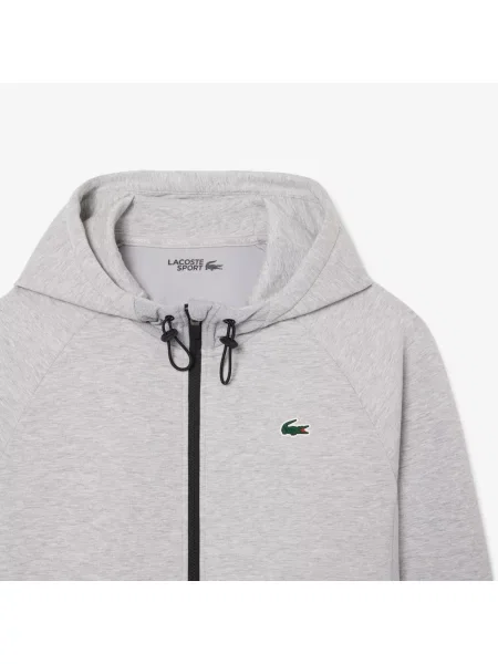 Lacoste Oddychająca Sportowa Kurtka Dresowa szara