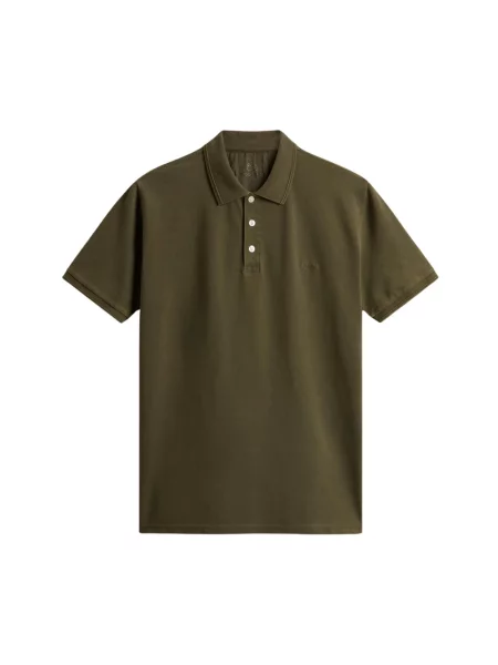 Koszulka polo Woolrich klasyczna zielona