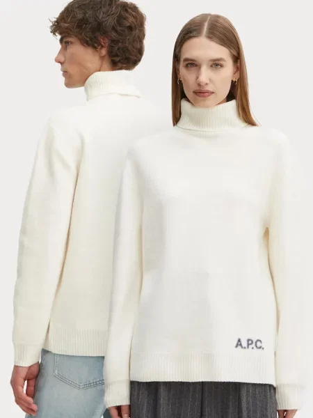 A.P.C. pulover de lana pull walter bej