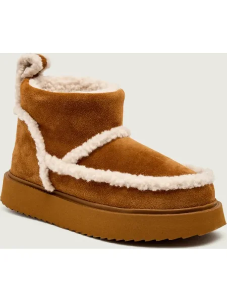 INUIKII Bocanci SHEARLING MICRO | piele întoarsă maro