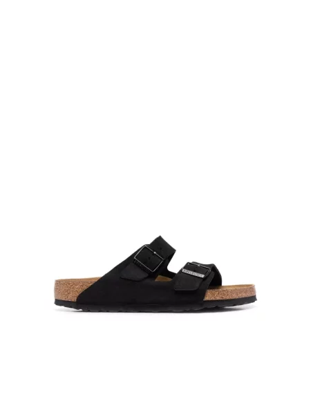 Klapki Birkenstock zamszowe czarne