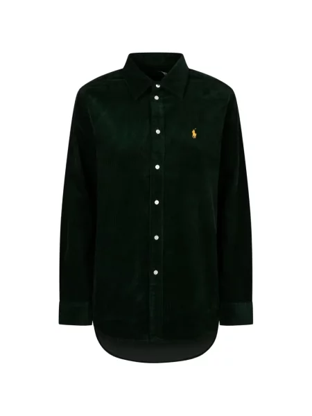 Вълнен пуловер Polo Ralph Lauren бродиран зелено