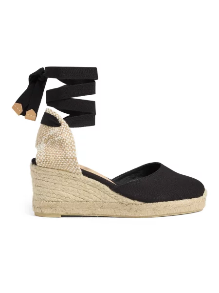 Espadryle Castaner na koturnie czarne