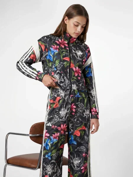 ADIDAS SPORTSWEAR Sportovní bunda zelená / červená bílá černá
