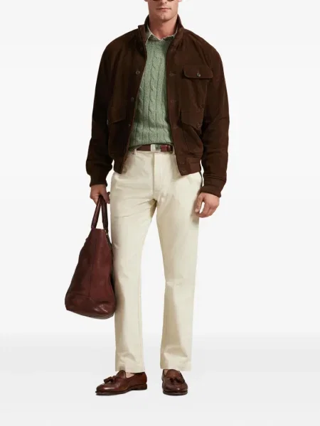 Dlouhá pruhovaná s límcem kšiltovka Polo Ralph Lauren modrá