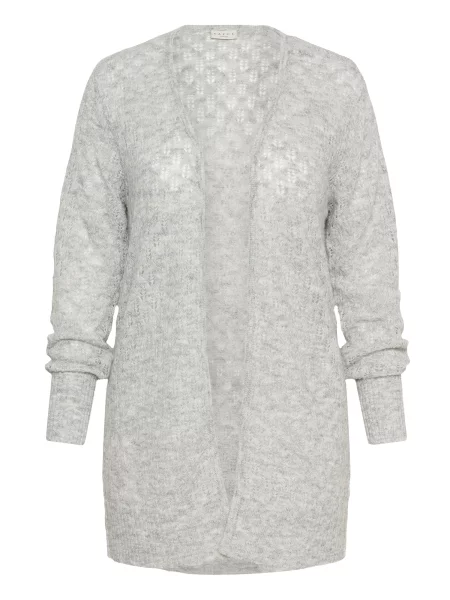 KAFFE CURVE Kardigan Loura melír šedý