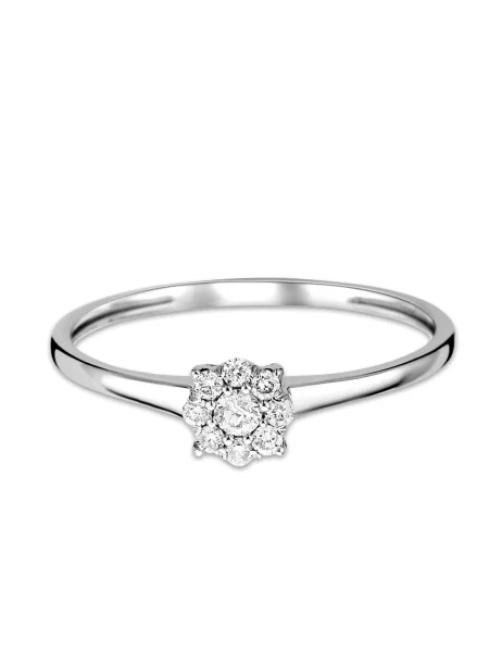 DIAMANT LETERNEL Prsteň Ring aus Weißgold mit Diamant strieborná