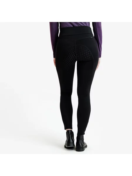 Legginsy jeździeckie full grip z silikonowym lejem czarne