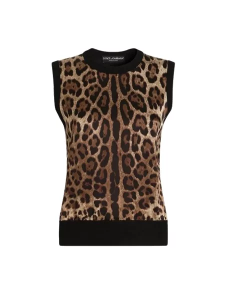 Sweter Dolce And Gabbana brązowy