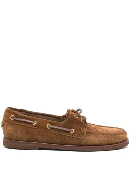 Pantofi loafer Gianvito Rossi din piele de căprioară maro